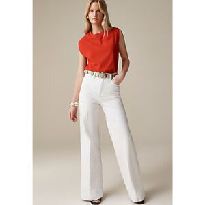 J.Crew Wide Leg Denim Trousers Women's 26 White Jeans Never Worn